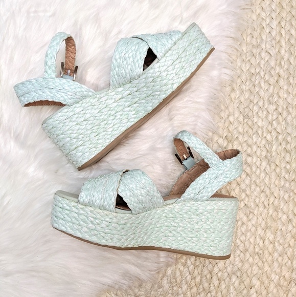 ASOS Thierry Raffia Mint Wedges - Picture 5 of 7